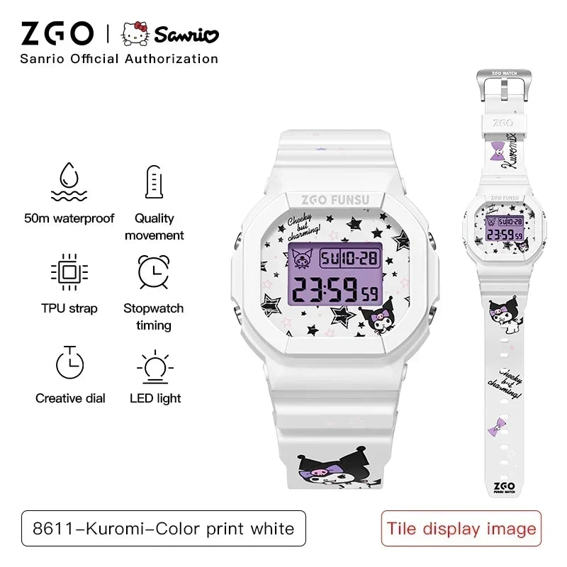 ZGO x Sanrio Hello Kitty Women's Watches Electronic Watch Sports Wristwatch Waterproof